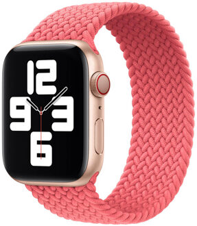 Apple Gevlochten solobandje voor de Apple Watch | 44/45/46/49 mm - Maat 9 - Pink Punch Roze - 49 mm