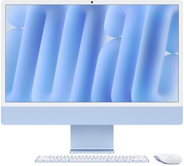 Apple iMac 24 (2024) M4 (10 core CPU/10 core GPU) 16GB/256GB All-in-one PC Blauw