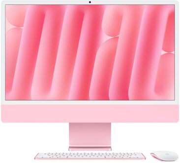 Apple iMac 24 (2024) M4 (10 core CPU/10 core GPU) 16GB/256GB All-in-one PC Roze