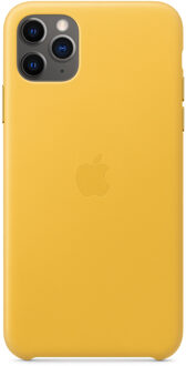 Apple iPhone 11 Pro Max Leather Case Geel