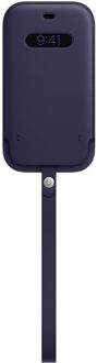 Apple iPhone 12 / 12 Pro Leren Sleeve with MagSafe Donkerviolet