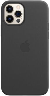 Apple iPhone 12 en 12 Pro Back Cover met MagSafe Leer Zwart