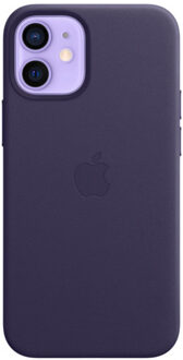Apple iPhone 12 mini Back Cover met MagSafe Leer Donkerviolet