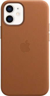 Apple iPhone 12 mini Back Cover met MagSafe Leer Zadelbruin