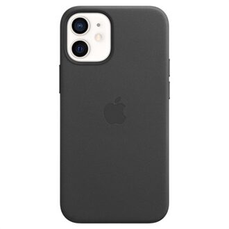 Apple iPhone 12 mini Back Cover met MagSafe Leer Zwart