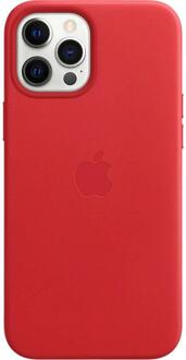 Apple iPhone 12 Pro Max Back Cover met MagSafe Leer RED