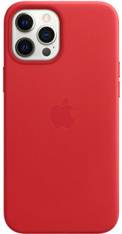 Apple iPhone 12 Pro Max Back Cover met MagSafe Leer RED