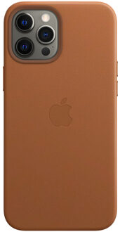 Apple iPhone 12 Pro Max Back Cover met MagSafe Leer Zadelbruin