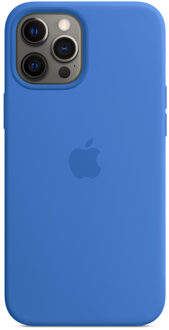 Apple iPhone 12 Pro Max Silicone Back Cover met MagSafe Capri Blauw