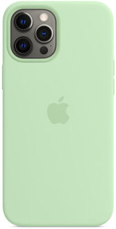 Apple iPhone 12 Pro Max Silicone Back Cover met MagSafe Pistachegroen