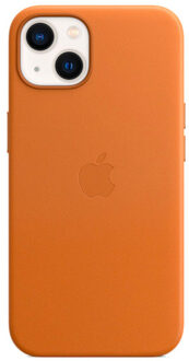 Apple iPhone 13 Back Cover met MagSafe Leer Goudbruin