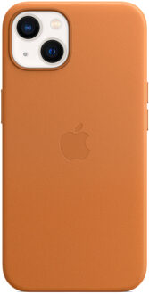 Apple iPhone 13 Back Cover met MagSafe Leer Goudbruin