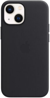 Apple iPhone 13 mini Back Cover met MagSafe Leer Middernacht