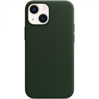 Apple iPhone 13 mini Back Cover met MagSafe Leer Sequoia-groen