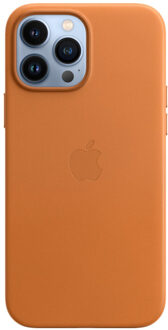 Apple iPhone 13 Pro Back Cover met MagSafe Leer Goudbruin