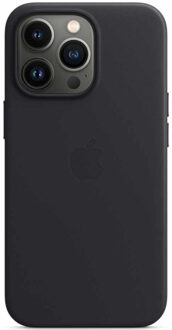 Apple iPhone 13 Pro Max Back Cover met MagSafe Leer Middernacht