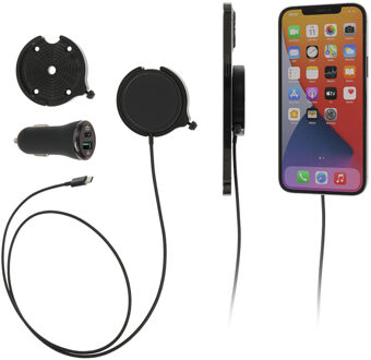 Apple iPhone MagSafelader , Actieve houder met 12V USB SIG-Plug 216324