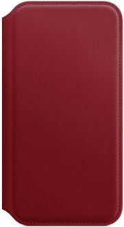 Apple iPhone X Leather Folio Book Case RED