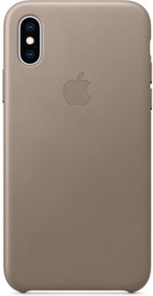 Apple iPhone Xs Leather Back Cover Taupe