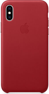 Apple iPhone Xs Max Leather Back Cover RED