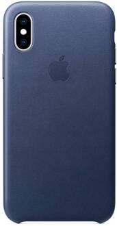 Apple iPhone Xs Max Leather Case Blauw