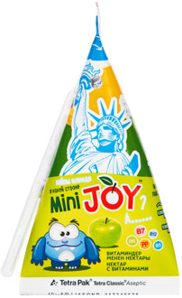 Apple juice nectar mini joy enriched with vitamins pp, B5, B6, в12. With развивающей game. 65 ml (packing 48 PCs)