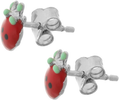 'Apple' Kinder 925 Sterling Zilveren Stud Oorbellen - Zilver ZO-7149 - One Size