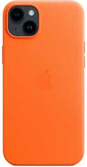 Apple Leather Backcover MagSafe voor de Apple iPhone 14 Plus - Oranje