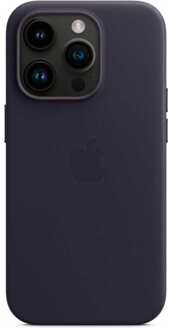 Apple Leather Backcover MagSafe voor de Apple iPhone 14 Pro - Ink Donkerblauw