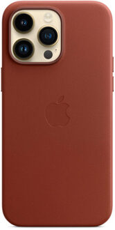 Apple Leather Backcover MagSafe voor de iPhone 14 Pro Max - Umber Bruin