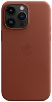 Apple Leather Backcover MagSafe voor de iPhone 14 Pro Max - Umber Bruin