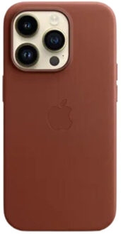 Apple Leather Backcover MagSafe voor de iPhone 14 Pro - Umber Bruin