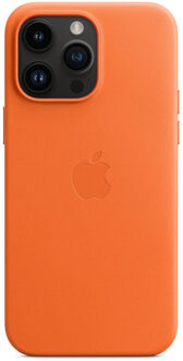 Apple Leather MagSafe Case iPhone 14 Pro Max Orange Oranje
