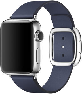 Apple Leren bandje - Apple Watch Series 1/2/3 (38mm) - Blauw - Small