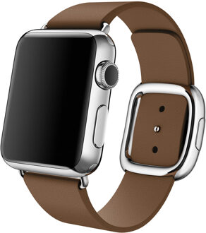Apple Leren bandje - Apple Watch Series 1/2/3 (38mm) - Bruin - Medium