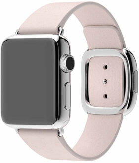 Apple Leren bandje - Apple Watch Series 1/2/3 (38mm) - Roze - Large