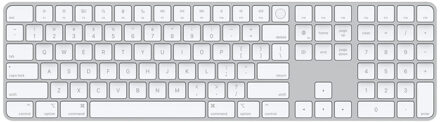 Apple Magic Keyboard met Numpad en Touch ID - Draadloos Toetsenbord - QWERTY - English International - Wit Zilver - One size