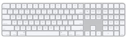 Apple Magic Keyboard met Numpad en Touch ID - Draadloos Toetsenbord - QWERTY / UK - Wit - One size