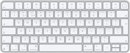 Apple Magic Keyboard met Touch ID - Draadloos toetsenbord - QWERTY / INT - Lightning - Wit - One size