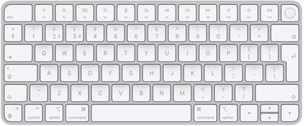 Apple Magic Keyboard met Touch ID - Draadloos toetsenbord - QWERTY / UK - Lightning - Wit - One size