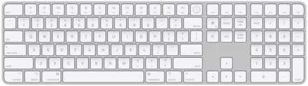 Apple Magic Keyboard met Touch ID en numeriek toetsenblok voor Mac-modellen met silicon Witte toetsen Toetsenbord