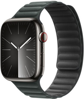Apple Magnetic Link-bandje FineWoven voor de Apple Watch Series 1 t/m 11 / SE / Ultra (44/45/46/49 mm) - Maat S/M - Evergreen Groen - 49 mm
