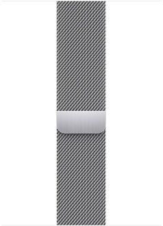 Apple Milanese Loop Band voor de Apple Watch Series 1 t/m 11 / SE / Ultra (44/45/46/49 mm) - Zilver - 49 mm