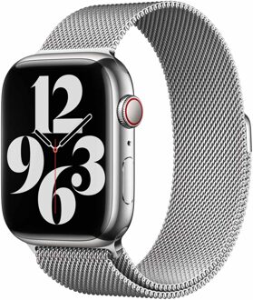 Apple Milanese Loop Band voor de Apple Watch Series 1 t/m 11 / SE / Ultra (44/45/46/49 mm) - Zilver - 49 mm
