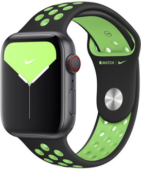 Apple Nike Sport Band voor Apple Watch Series 1-9 / SE - 38/40/41 mm - Black / Lime Blast Zwart - 41 mm