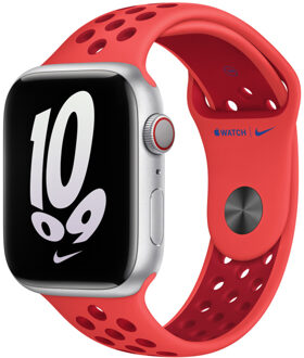 Apple Nike Sport Band voor Apple Watch Series 1 t/m 10 / SE / Ultra (2) (44/45/46/49 mm) - Bright Crimson / Gym Red Rood - 49 mm