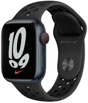 Apple Nike Sport Band voor de Apple Watch Series 1 t/m 9 / SE (38/40/41 mm) | Series 10 / 11 (42 mm) - Anthracite / Black Zwart - 41 mm