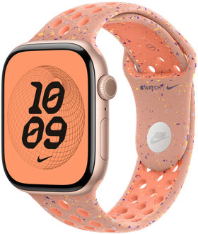 Apple Nike Sport Band voor de Apple Watch Series 1 t/m 9 / SE (38/40/41 mm) | Series 10 / 11 (42 mm) - Maat M/L - Alpenglow Pink Roze - 41 mm