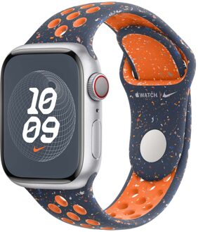 Apple Nike Sport Band voor de Apple Watch Series 1 t/m 9 / SE (38/40/41 mm) | Series 10 / 11 (42 mm) - Maat M/L - Blue Flame Blauw - 41 mm