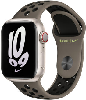 Apple Nike Sport Band voor de Apple Watch Series 1 t/m 9 / SE (38/40/41 mm) | Series 10 / 11 (42 mm) - Olive Grey / Black Olijfgroen - 41 mm